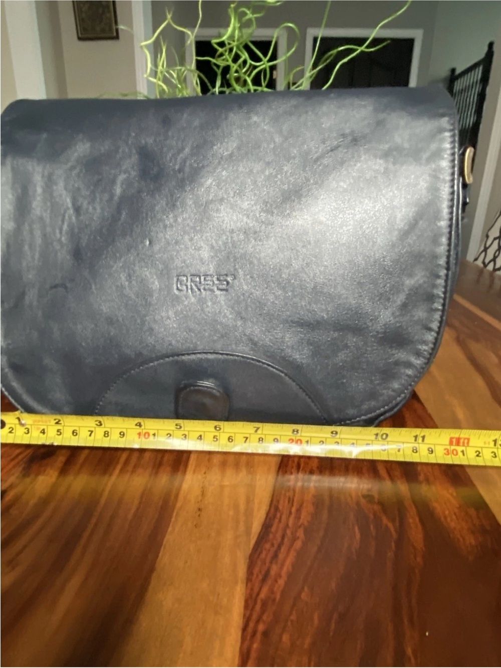 Bree black  Leather Crossbody handBag with silver hardware. German made